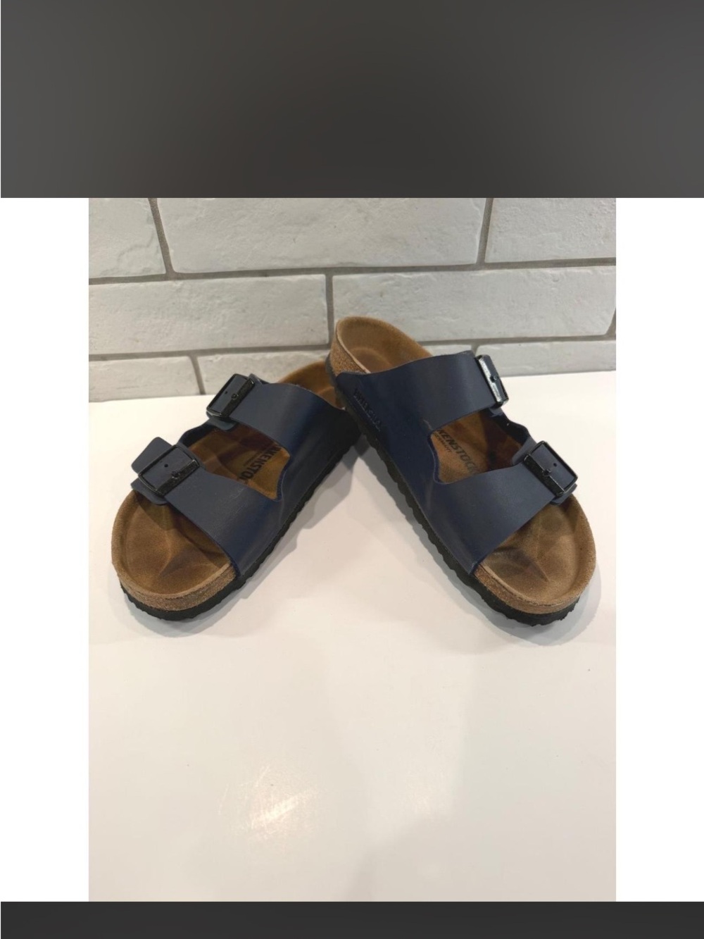 Navy Birkenstocks size EU 41, wide/regular; EUC women's 10.5, men's 8.5 - Picture 5 of 8